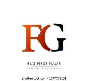 
initial letter logo FG colored red and black, Vector logo design template elements for your business or company identity
