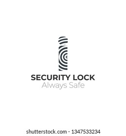 Initial Letter I Logo Fingerprint Design Template
