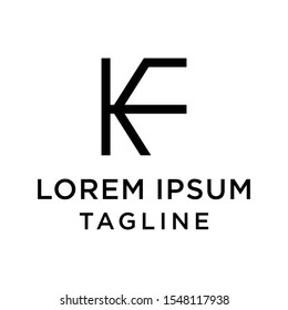 initial letter logo FK, KF logo template 