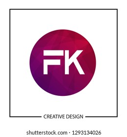 Initial Letter Logo FK Template Design