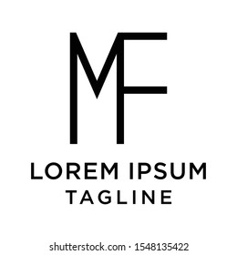 initial letter logo FM, MF logo template