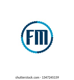 Initial Letter Logo FM Template Vector Design