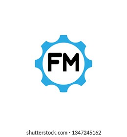 Initial Letter Logo FM Template Vector Design