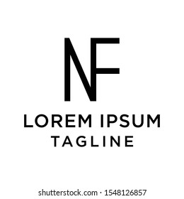 initial letter logo FN, NF logo template 