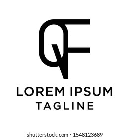 initial letter logo FQ, QF logo template 