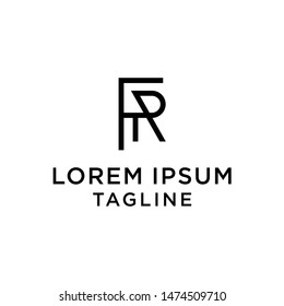 initial letter logo FR, RF, logo template