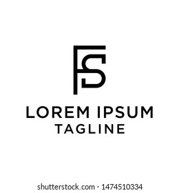 initial letter logo FS, SF, logo template 