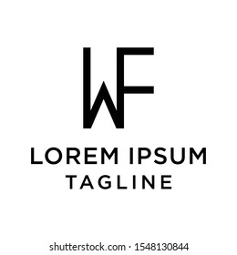 initial letter logo FW, WF logo template 