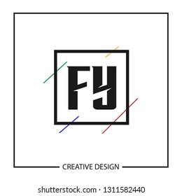 Initial Letter Logo FY Template Design