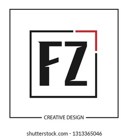 Initial Letter Logo FZ Template Design