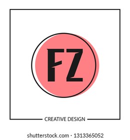 Initial Letter Logo FZ Template Design