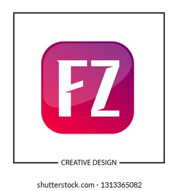 Initial Letter Logo FZ Template Design