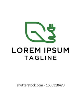 initial letter logo G Nature Electric  logo template 