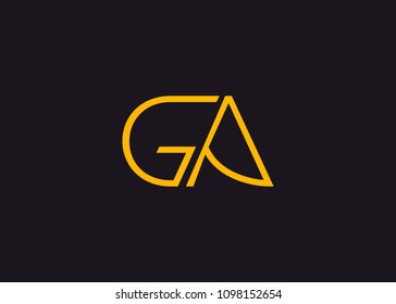 initial letter logo GA, logo template