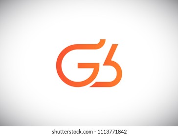 Initial letter logo GB, BG, logo template