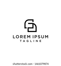 Initial Letter Logo GD, DG Logo Template