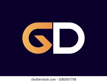 initial letter logo GD, GD, logo template