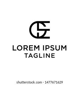 initial letter logo GE, EG, logo template