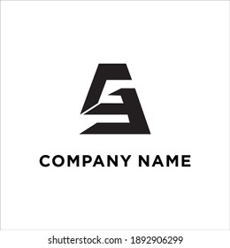 Initial Letter Logo Ge Eg Logo Stock Vector