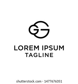 initial letter logo GG, logo template