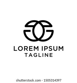 initial letter logo GG, logo template 