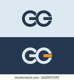 letra inicial logotipo GG, modelo do logotipo 
