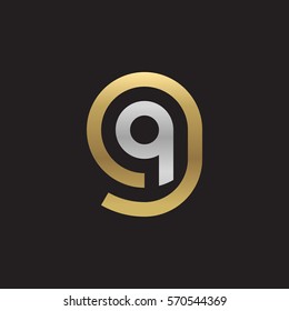 initial letter logo gq, qg, q inside g rounded lowercase logo gold silver