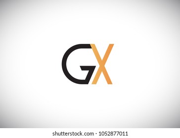 initial letter logo gx, xg, logo template