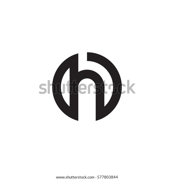 Initial Letter Logo H Inside Circle Stock Vector (Royalty Free ...