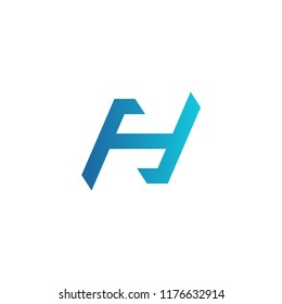 Initial letter logo H, logo template