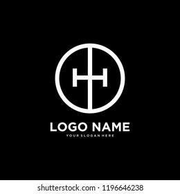 initial letter logo H, logo template