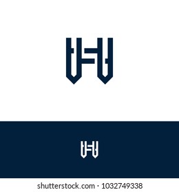 initial letter logo H unique