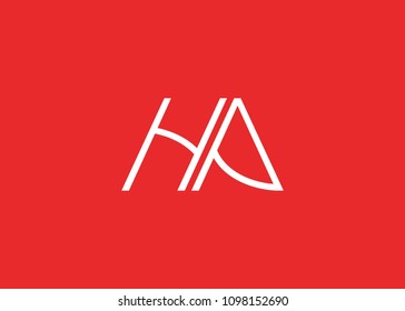 initial letter logo HA, logo template