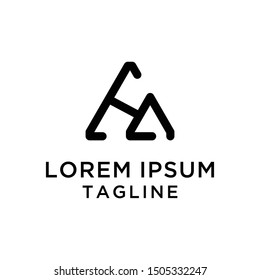 initial letter logo HA,AH, Home logo template 