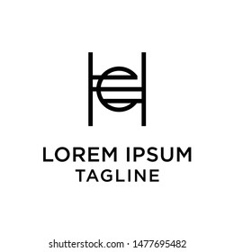 initial letter logo HC, CH, logo template