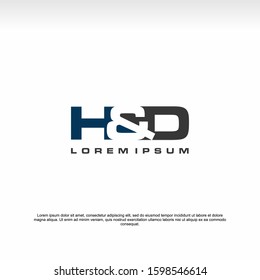 initial letter logo, H&D logo, logo template