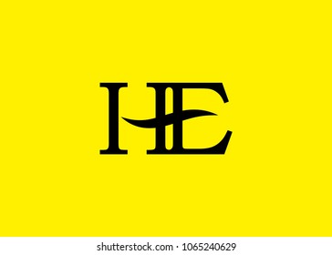 initial letter logo HE, EH, logo template