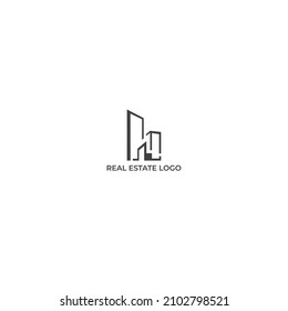 Initial Letter Logo H-H Letter With House Concept Logo Design