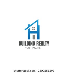 Erstmaliger Brief-Logo-H-Brief mit Logo-Design des Hauses. H-Brief-Immobilienlogo für Ihr geschäftliches Vektorbild