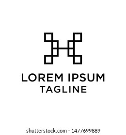 initial letter logo HH, logo template