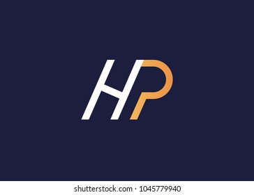 initial letter logo hp, ph, logo template