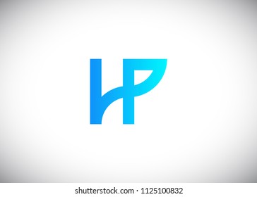 initial letter logo HP, PH, logo template