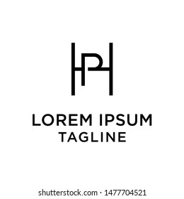 initial letter logo HP, PH, logo template 