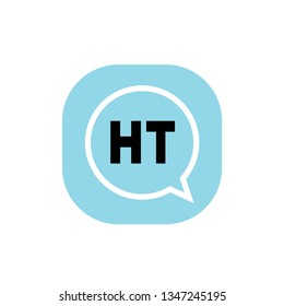 Initial Letter Logo HT Template Vector Design