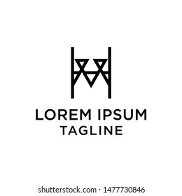 initial letter logo HV, VH, logo template