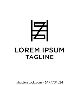initial letter logo HZ, ZH, logo template