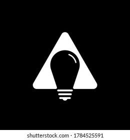Initial Letter A Logo icon with bulb concept. Creative Minimal Alphabet emblem design template. Graphic Symbol for Corporate Business Identity.Creative Vector graphic element.