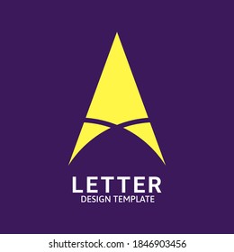 Letra inicial A Concepto de icono de logotipo. Plantilla de diseño de Emblema de Alfabeto Mínimo Creativo. Símbolo gráfico para identidad empresarial.Elemento gráfico vectorial creativo.