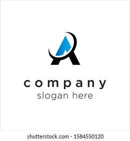 Initial Letter A logo icon design template elements - vector sign. Business card templates. 