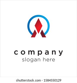 Initial Letter A logo icon design template elements - vector sign. Business card templates. 